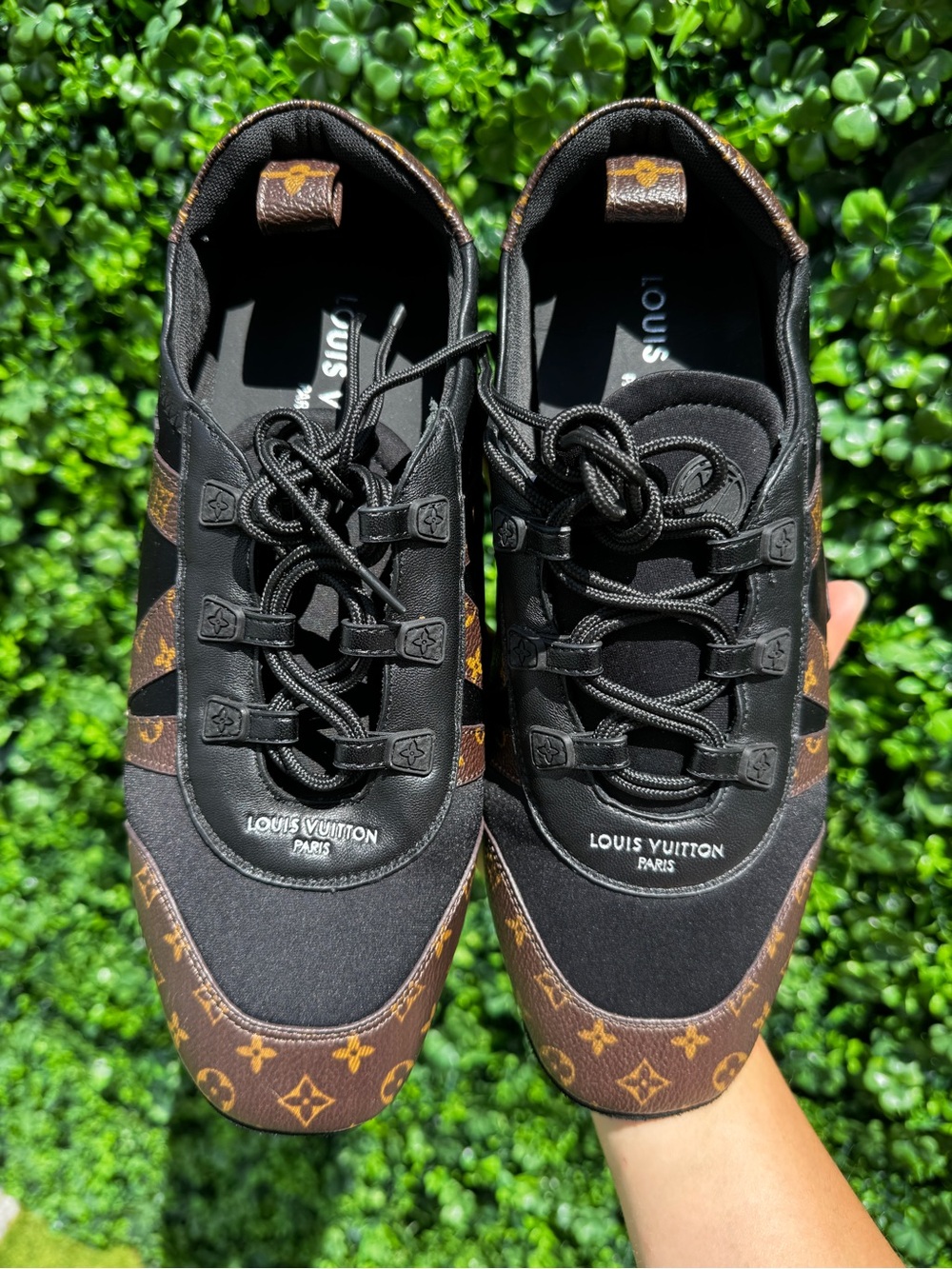 Black & Brown Monogram Sneakers